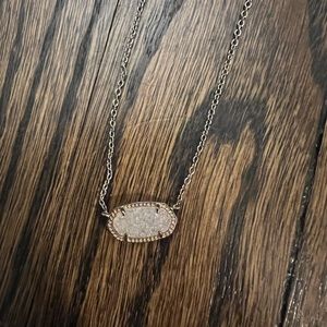 Elisa Gold Pendant Necklace in Iridescent Drusy